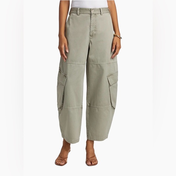 Frame Denim Pants - Frame Denim Wide Leg Army Green Cargo Bubble Pants in Sage Size 27